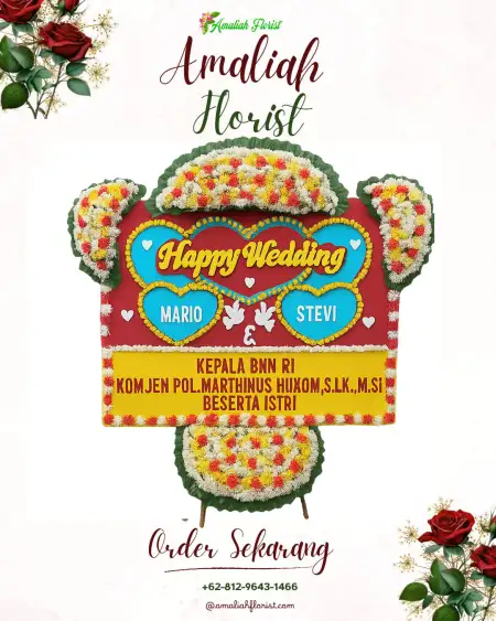 Papan Bunga Pernikahan Brang Ene